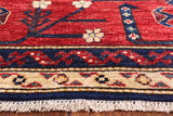 Blue Fine Serapi Hand Knotted Wool Area Rug - 9' 2" X 11' 7" - Golden Nile