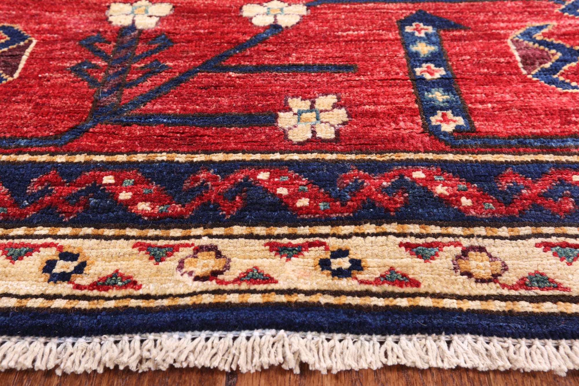 Blue Fine Serapi Hand Knotted Wool Area Rug - 9' 2" X 11' 7" - Golden Nile