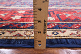 Blue Fine Serapi Hand Knotted Wool Area Rug - 9' 2" X 11' 7" - Golden Nile