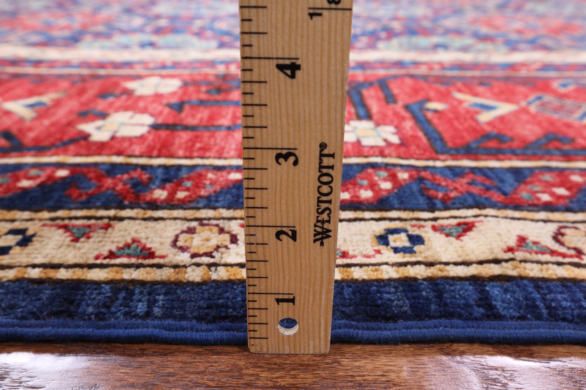 Blue Fine Serapi Hand Knotted Wool Area Rug - 9' 2" X 11' 7" - Golden Nile