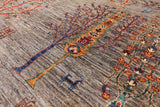 Persian Gabbeh Hand Knotted Wool Area Rug - 6' 7" X 9' 5" - Golden Nile