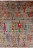 Persian Gabbeh Hand Knotted Wool Area Rug - 6' 9" X 9' 4" - Golden Nile