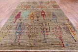 Persian Gabbeh Hand Knotted Wool Area Rug - 6' 9" X 9' 4" - Golden Nile