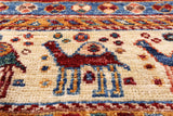 Tribal Persian Gabbeh Hand Knotted Wool Area Rug - 5' 9" X 7' 7" - Golden Nile
