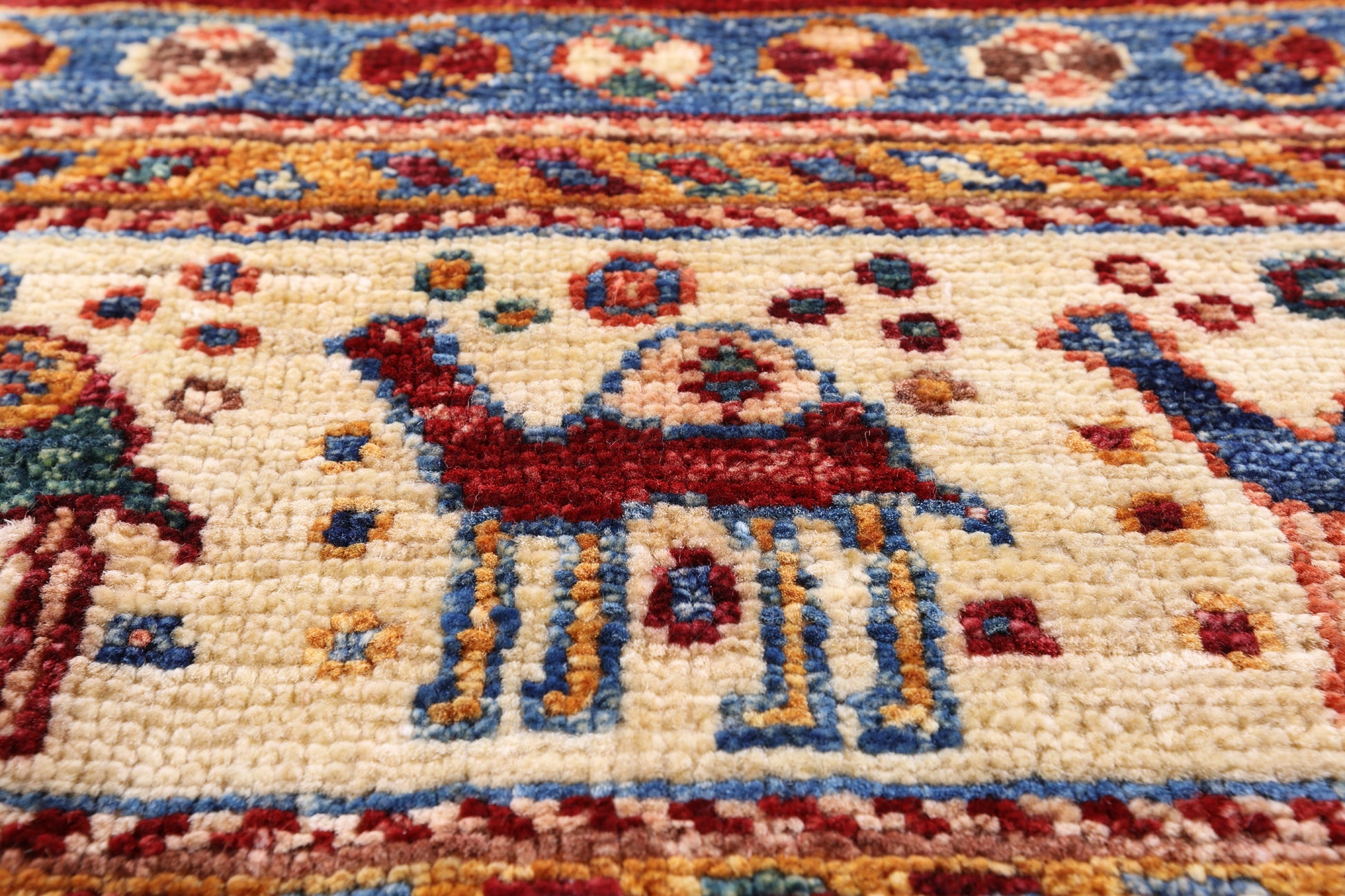 Tribal Persian Gabbeh Hand Knotted Wool Area Rug - 5' 9" X 7' 7" - Golden Nile
