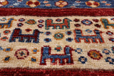 Tribal Persian Gabbeh Hand Knotted Wool Area Rug - 5' 9" X 7' 7" - Golden Nile
