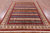 Tribal Persian Gabbeh Hand Knotted Wool Area Rug - 5' 9" X 7' 7" - Golden Nile