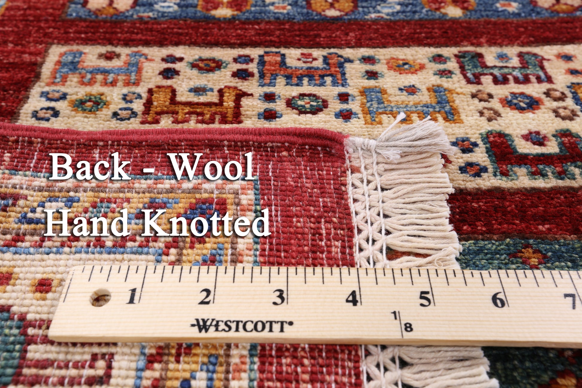 Tribal Persian Gabbeh Hand Knotted Wool Area Rug - 5' 9" X 7' 7" - Golden Nile
