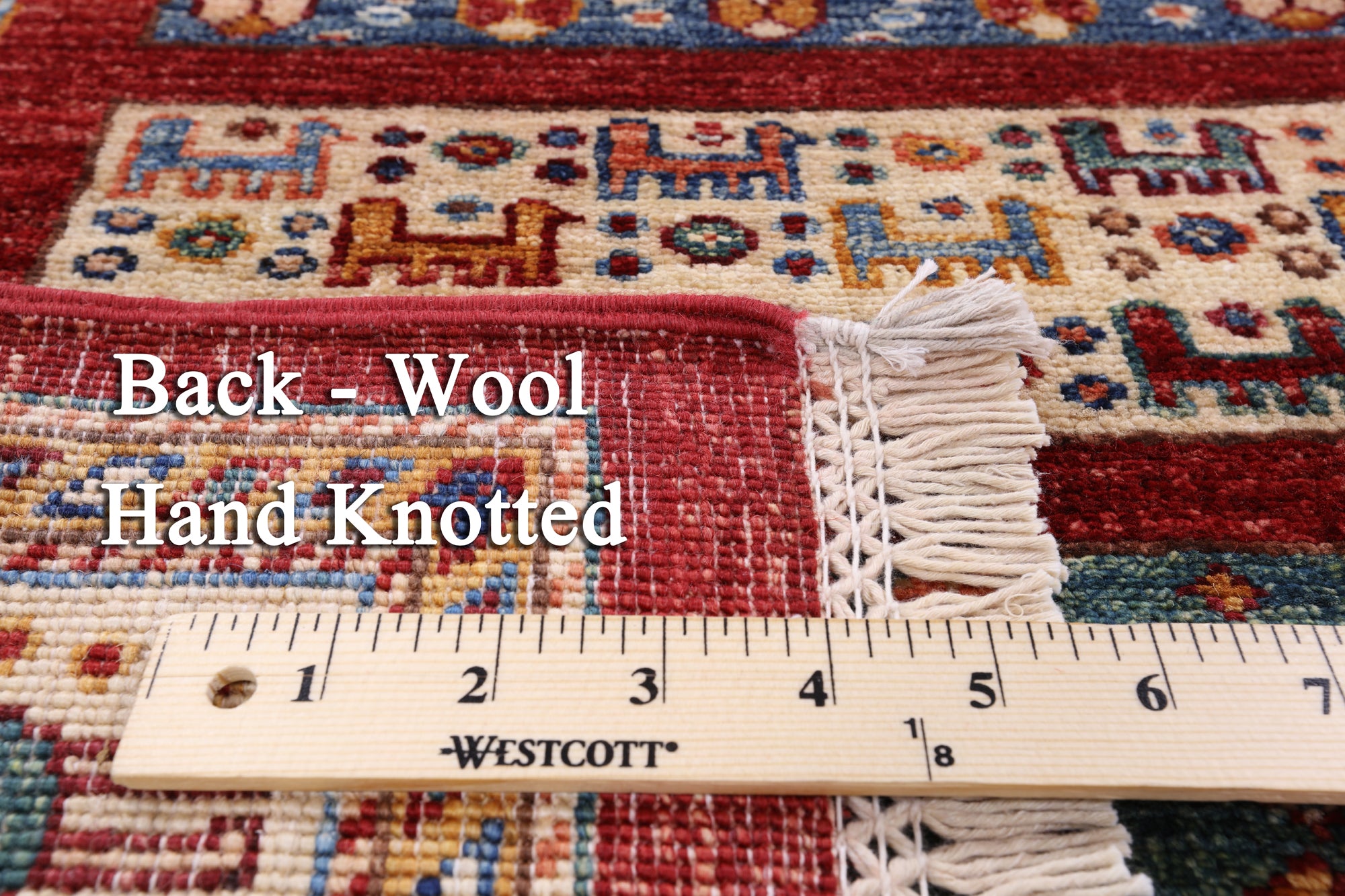 Tribal Persian Gabbeh Hand Knotted Wool Area Rug - 5' 9" X 7' 7" - Golden Nile