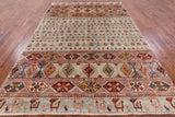 Tribal Persian Gabbeh Hand Knotted Wool Area Rug - 6' 6" X 9' 7" - Golden Nile