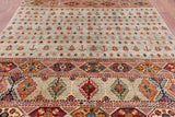 Tribal Persian Gabbeh Hand Knotted Wool Area Rug - 6' 6" X 9' 7" - Golden Nile