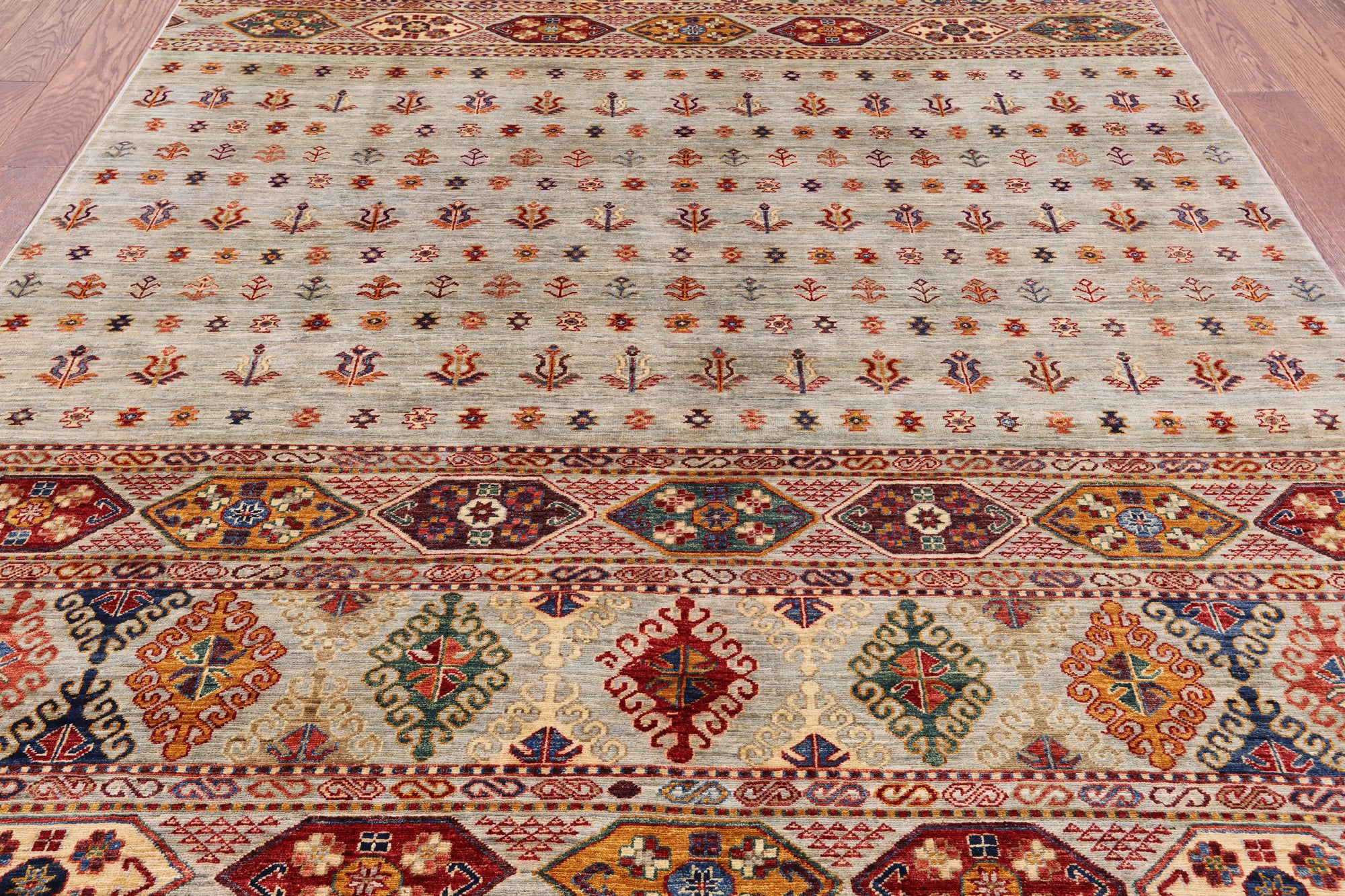 Tribal Persian Gabbeh Hand Knotted Wool Area Rug - 6' 6" X 9' 7" - Golden Nile