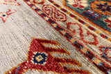 Tribal Persian Gabbeh Hand Knotted Wool Area Rug - 6' 6" X 9' 7" - Golden Nile