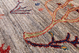 Tribal Gabbeh Hand Knotted Wool Area Rug - 4' 11" X 6' 7" - Golden Nile