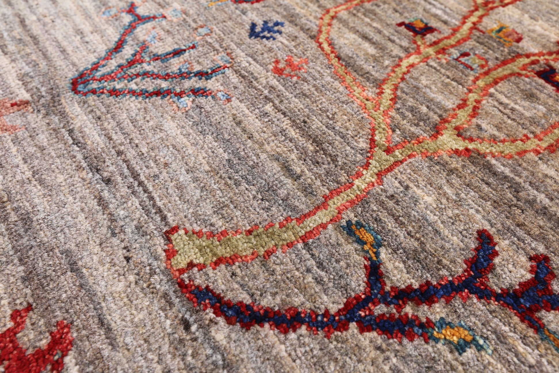 Tribal Gabbeh Hand Knotted Wool Area Rug - 4' 11" X 6' 7" - Golden Nile