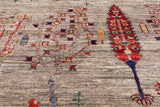 Tribal Gabbeh Hand Knotted Wool Area Rug - 4' 11" X 6' 7" - Golden Nile