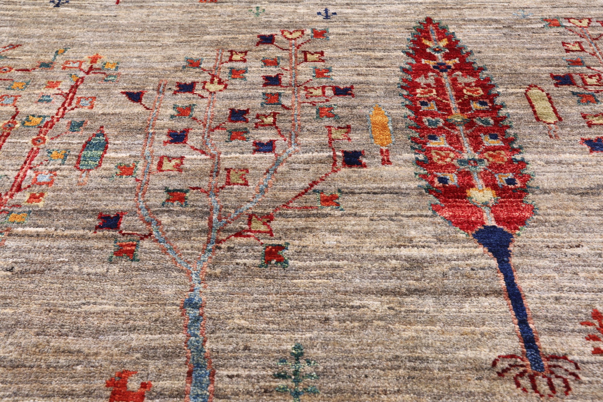 Tribal Gabbeh Hand Knotted Wool Area Rug - 4' 11" X 6' 7" - Golden Nile