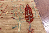 Tribal Persian Gabbeh Hand Knotted Wool Area Rug - 5' 8" X 7' 8" - Golden Nile