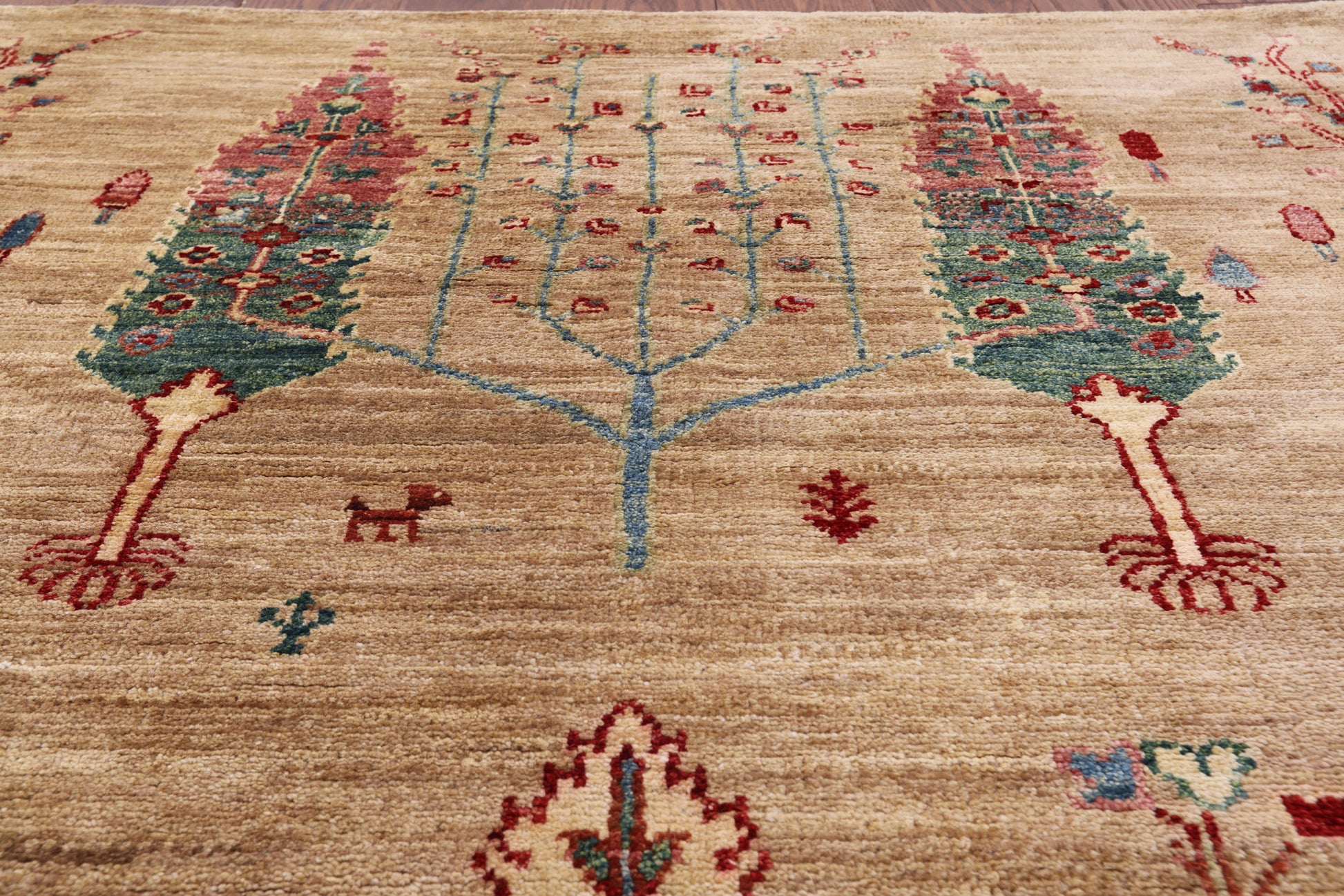 Tribal Persian Gabbeh Hand Knotted Wool Area Rug - 5' 8" X 7' 8" - Golden Nile