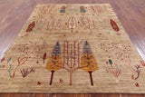 Tribal Persian Gabbeh Hand Knotted Wool Area Rug - 5' 8" X 7' 8" - Golden Nile