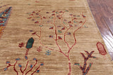 Tribal Persian Gabbeh Hand Knotted Wool Area Rug - 5' 8" X 7' 8" - Golden Nile