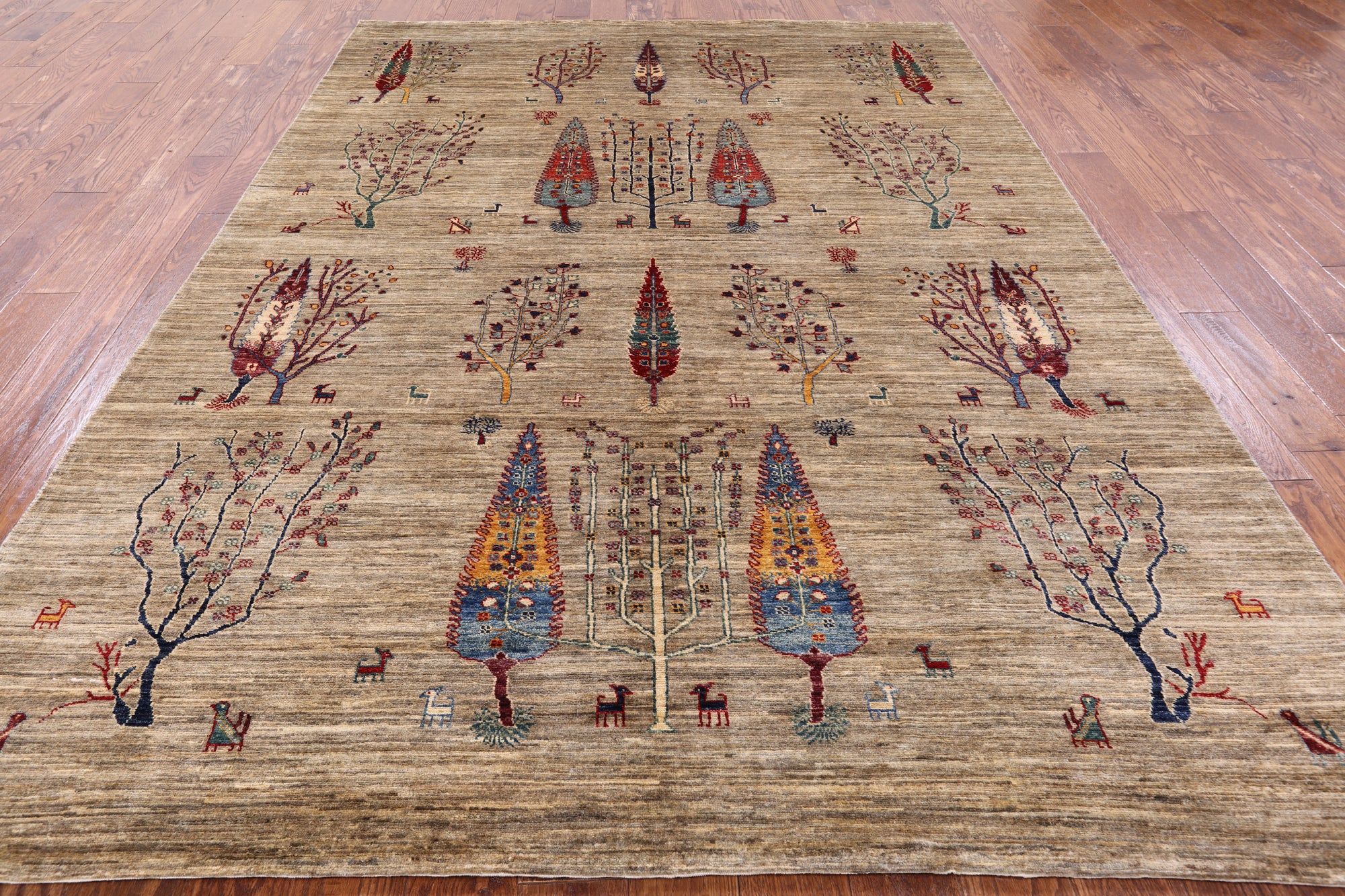 Persian Gabbeh Handmade Wool Area Rug - 6' 8" X 9' 5" - Golden Nile