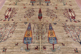 Persian Gabbeh Handmade Wool Area Rug - 6' 8" X 9' 5" - Golden Nile