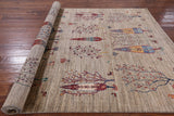 Persian Gabbeh Handmade Wool Area Rug - 6' 8" X 9' 5" - Golden Nile