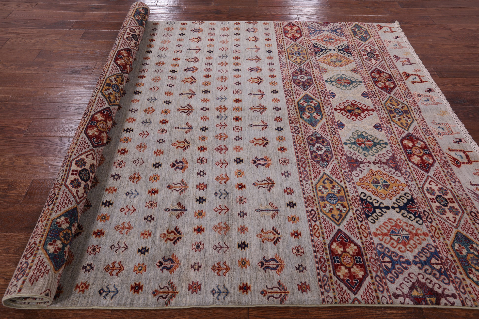 Persian Gabbeh Handmade Wool Area Rug - 6' 4" X 9' 1" - Golden Nile