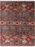 Persian Gabbeh Handmade Wool Area Rug - 4' 11" X 6' 5" - Golden Nile