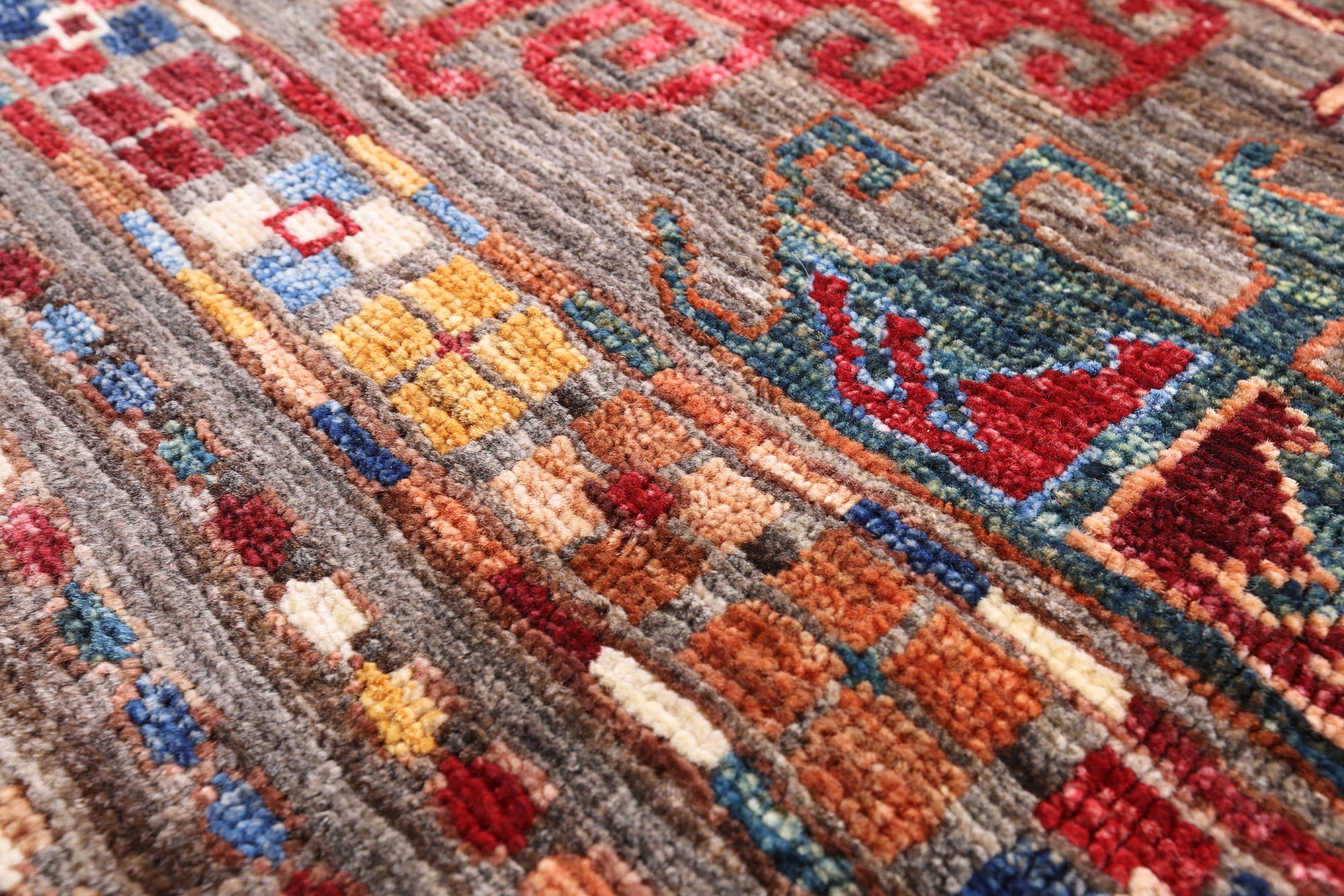 Persian Gabbeh Handmade Wool Area Rug - 4' 11" X 6' 5" - Golden Nile