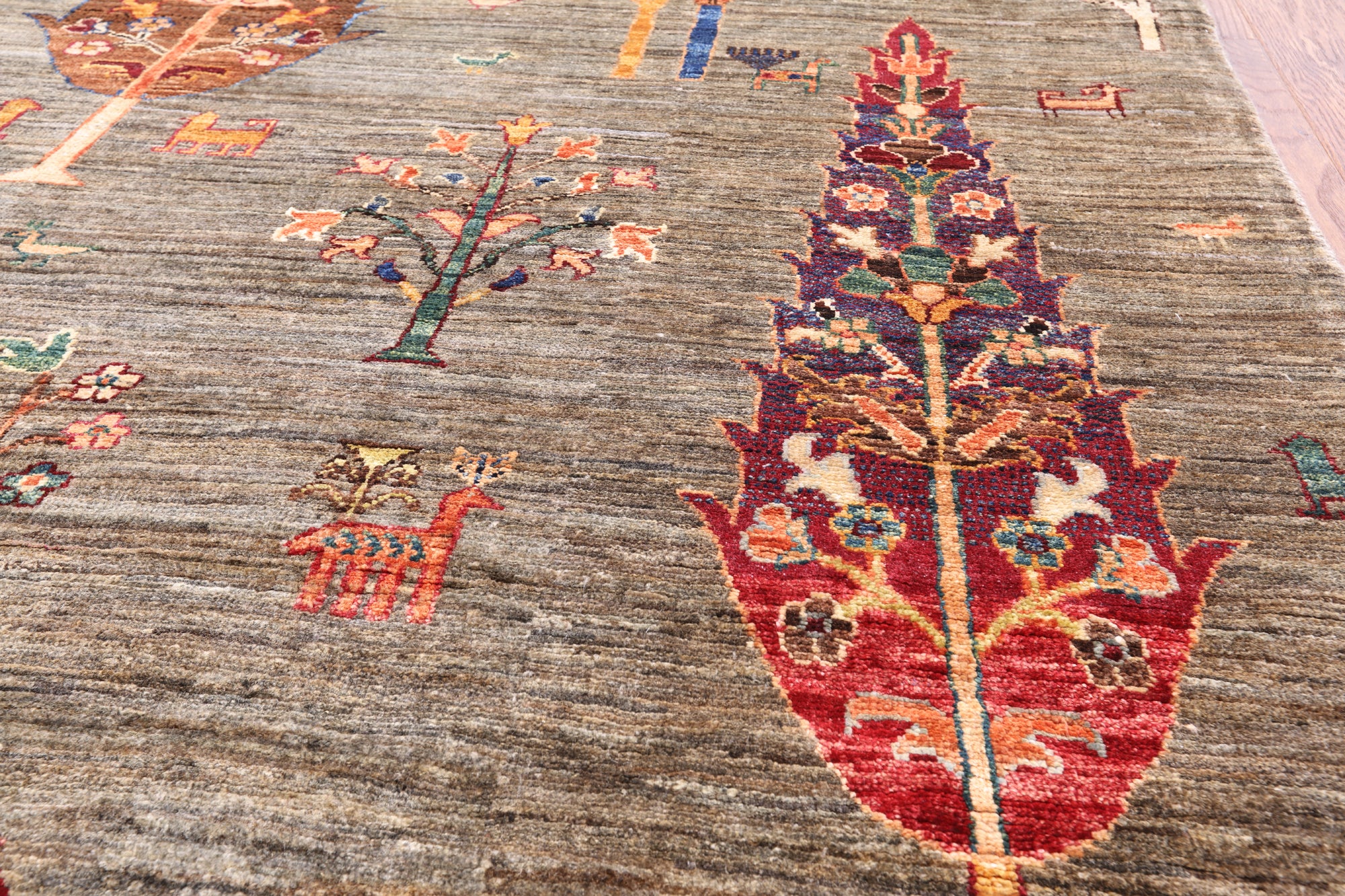 Tribal Persian Gabbeh Handmade Wool Rug - 5' 8" X 8' 2" - Golden Nile