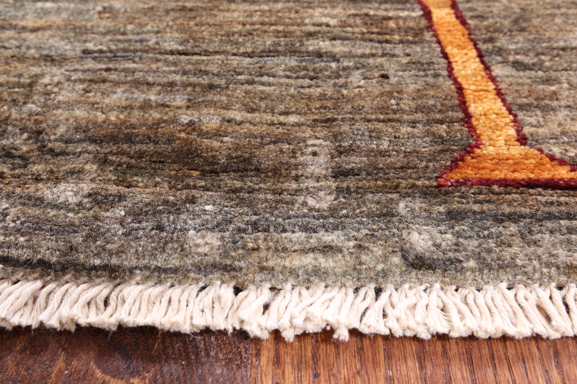 Tribal Persian Gabbeh Handmade Wool Rug - 5' 8" X 8' 2" - Golden Nile