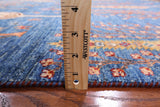 Blue Persian Gabbeh Hand Knotted Wool Area Rug - 5' 8" X 8' 1" - Golden Nile