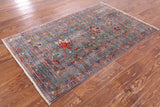 Peshawar Hand Knotted Wool Area Rug - 3' 3" X 5' 1" - Golden Nile