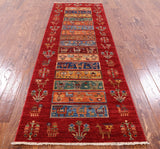 Persian Gabbeh Hand Knotted Wool Runner Rug - 2' 9" X 8' 2" - Golden Nile
