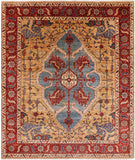 Persian Fine Serapi Handmade Wool Area Rug - 8' 2" X 9' 8" - Golden Nile