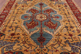 Persian Fine Serapi Handmade Wool Area Rug - 8' 2" X 9' 8" - Golden Nile