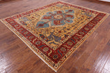 Persian Fine Serapi Handmade Wool Area Rug - 8' 2" X 9' 8" - Golden Nile