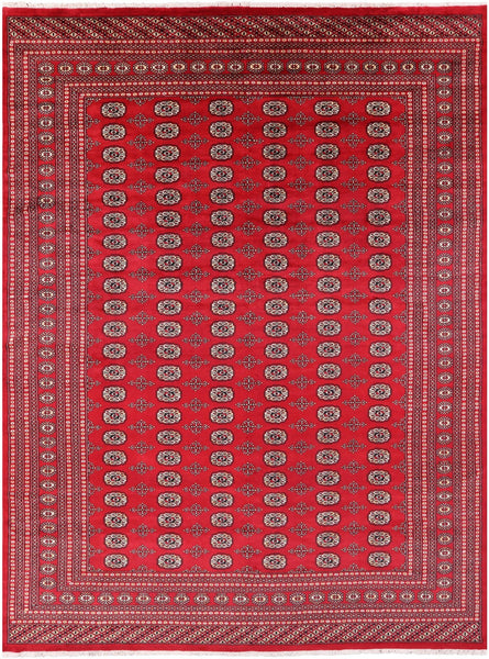 Bokhara Hand Knotted Wool Area Rug - 9' 11" X 13' 5" - Golden Nile