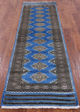 Bokhara Hand Knotted Wool Runner Rug - 2' 7" X 8' 4" - Golden Nile