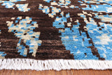 Full Moon Design Contemporary Handmade Wool & Silk Area Rug - 7' 11" X 10' 1" - Golden Nile