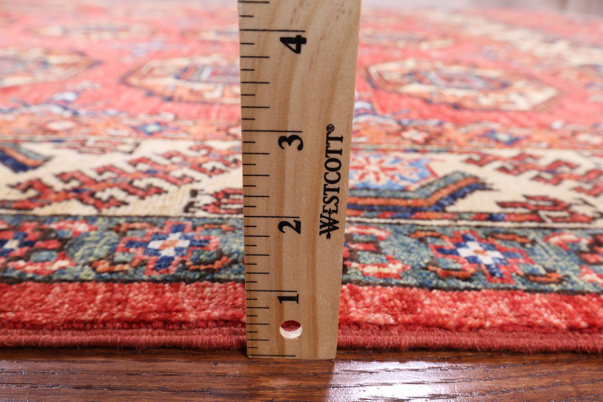 Red Turkmen Ersari Hand Knotted Wool Area Rug - 5' 7" X 8' 0" - Golden Nile