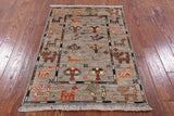Persian Gabbeh Hand Knotted Wool Area Rug - 2' 9" X 4' 1" - Golden Nile