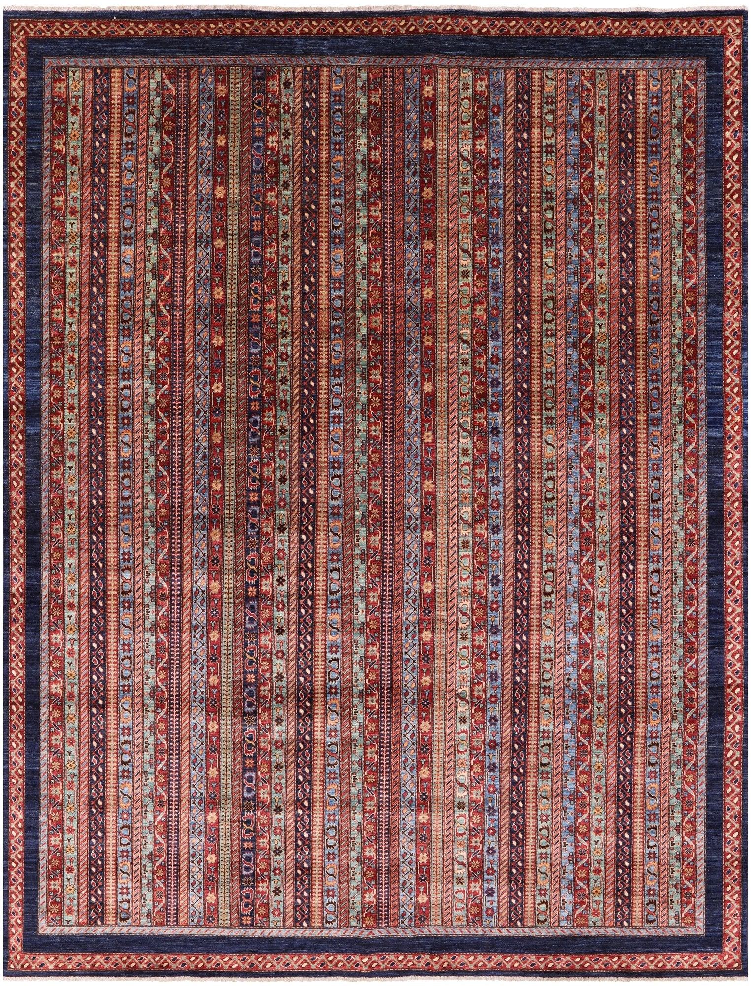 Shall Persian Gabbeh Hand Knotted Wool Area Rug - 9' 2" X 11' 8" - Golden Nile