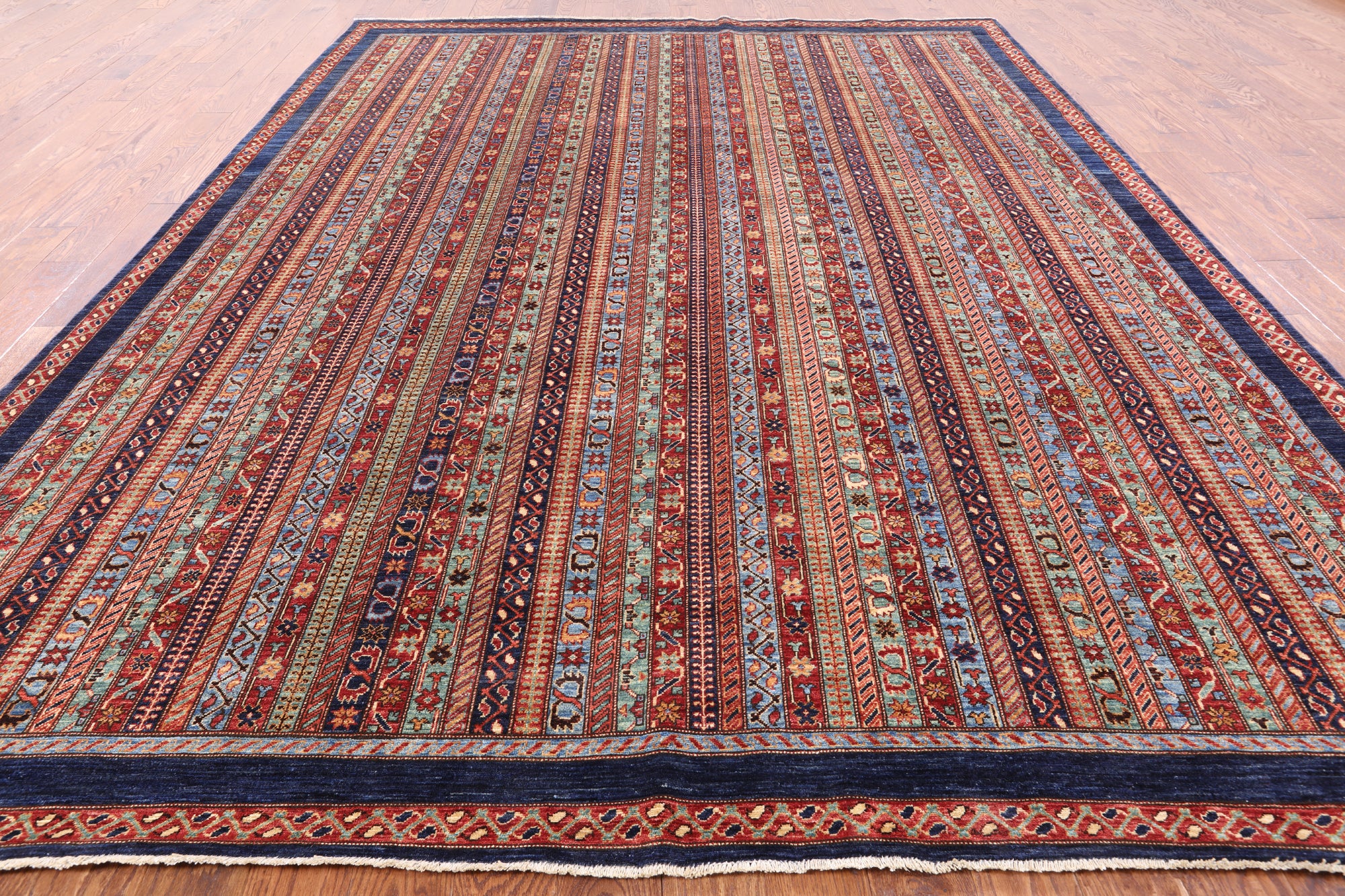 Shall Persian Gabbeh Hand Knotted Wool Area Rug - 9' 2" X 11' 8" - Golden Nile