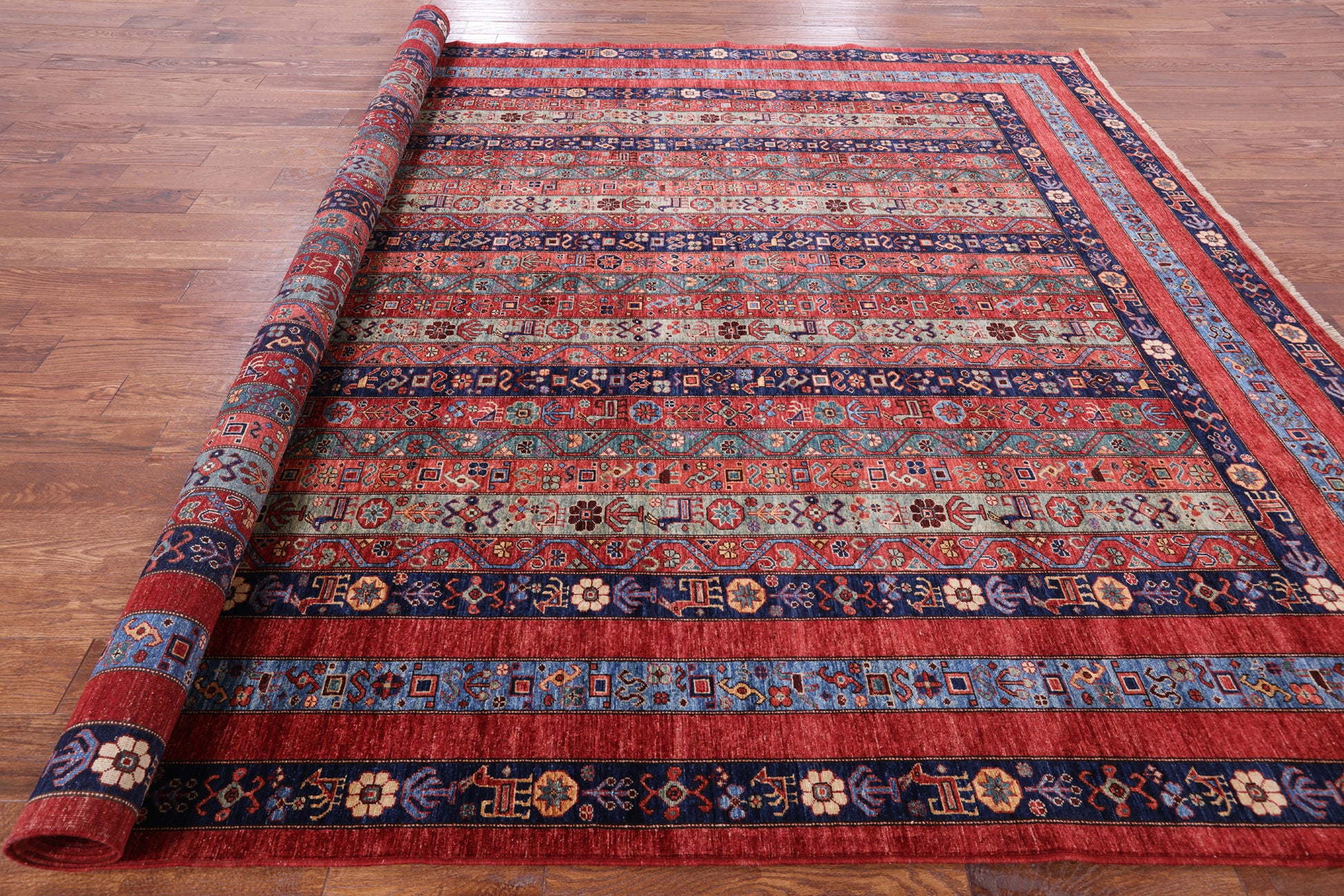 Shall Persian Gabbeh Hand Knotted Wool Area Rug - 9' 2" X 11' 7" - Golden Nile