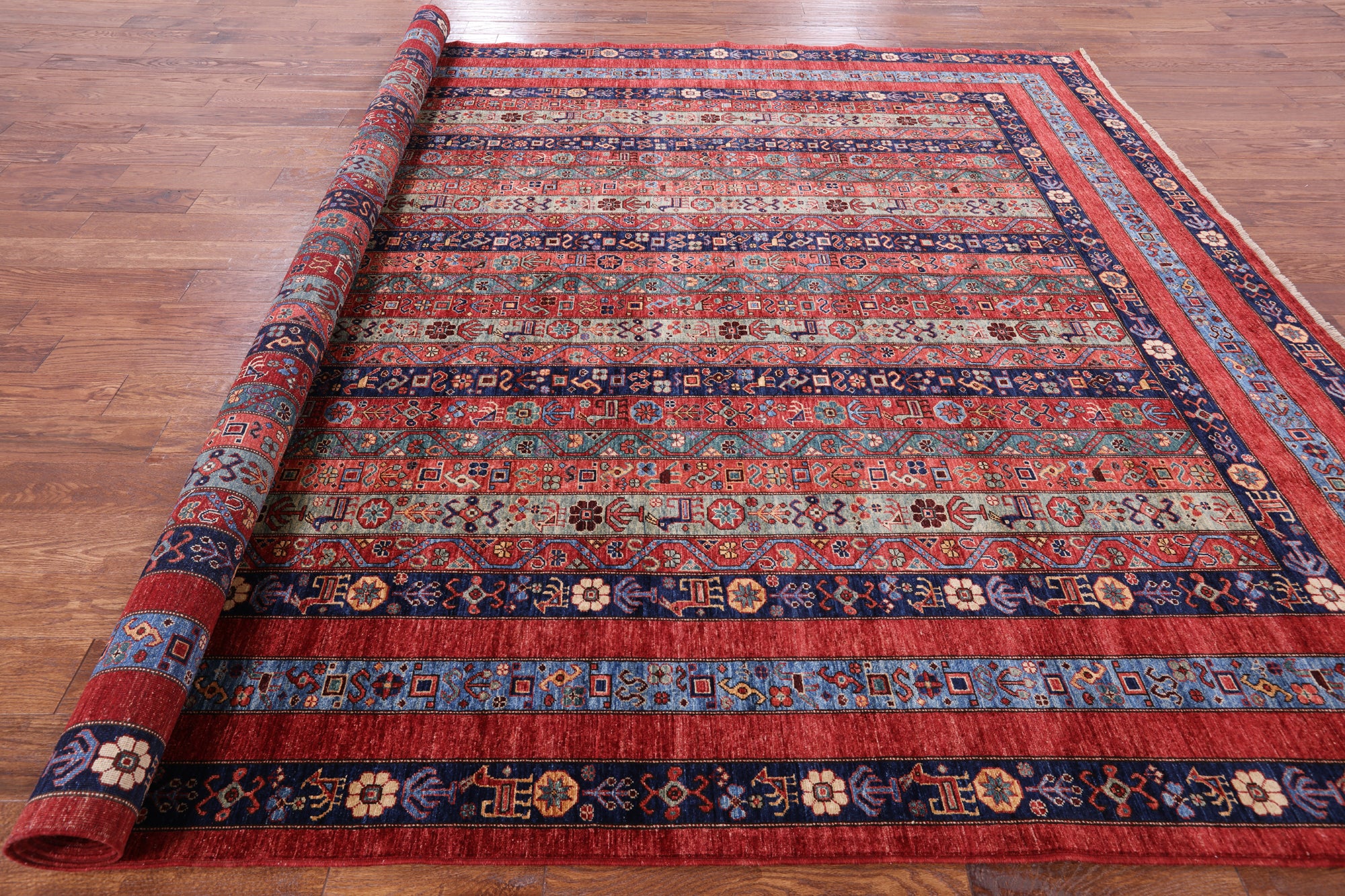 Shall Persian Gabbeh Hand Knotted Wool Area Rug - 9' 2" X 11' 7" - Golden Nile