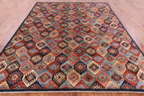 Tribal Persian Gabbeh Hand Knotted Wool Area Rug - 8' 0" X 9' 7" - Golden Nile