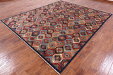 Tribal Persian Gabbeh Hand Knotted Wool Area Rug - 8' 0" X 9' 7" - Golden Nile